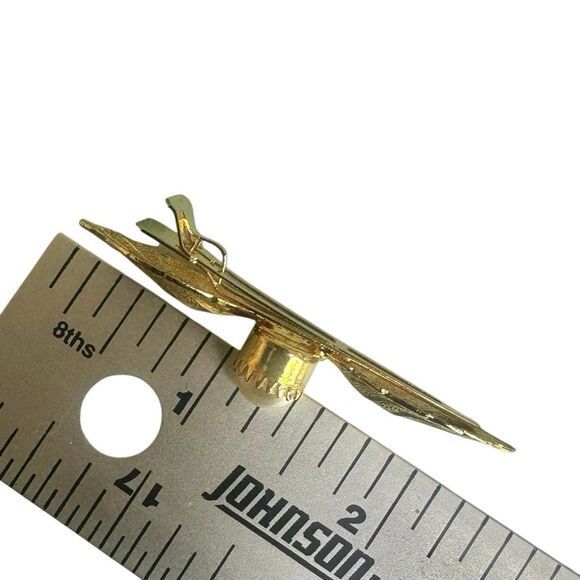 Lady Ellen Gold Leaf Hair Clip w/ Faux Pearl - Picture 4 of 7